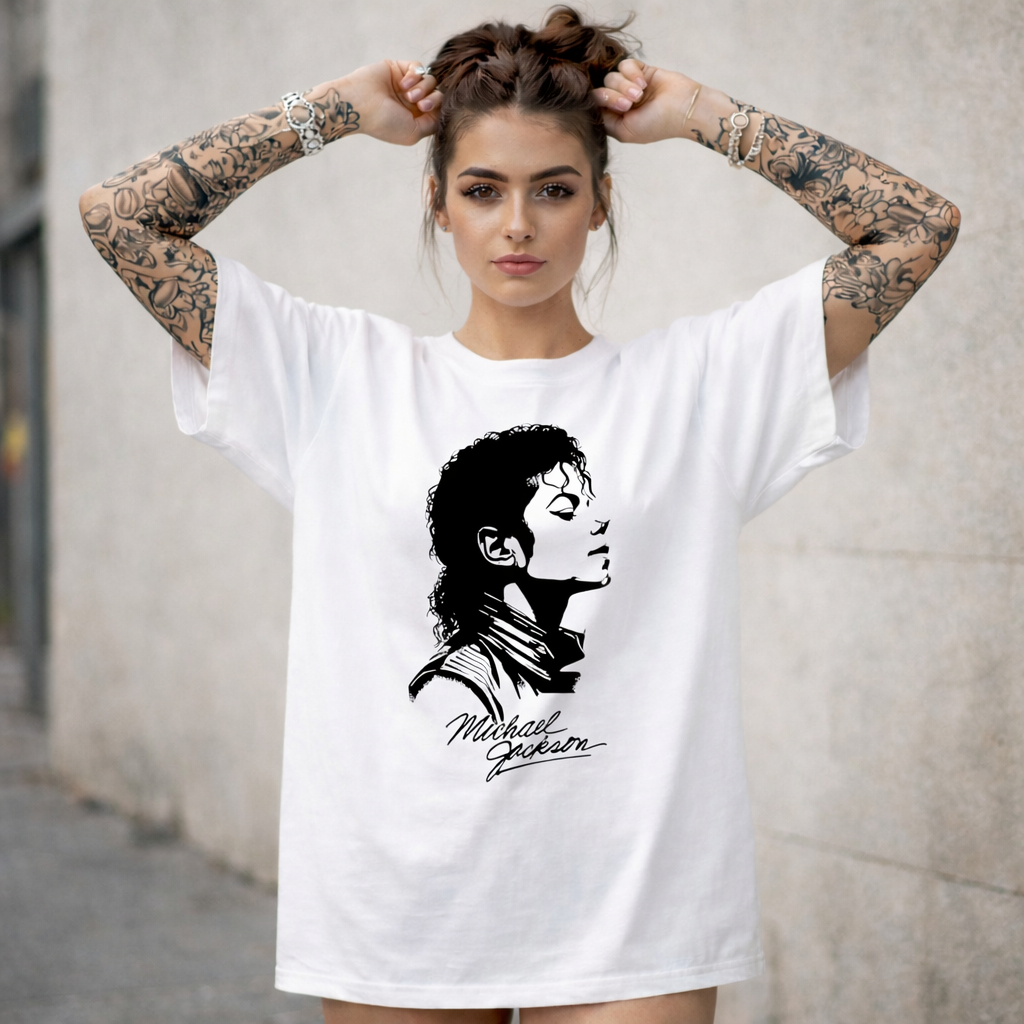 Camiseta Unissex Lançamento Blusa com Estampa Exclusiva Rei do Pop/Cantor Michael Jackson Algodão Premium