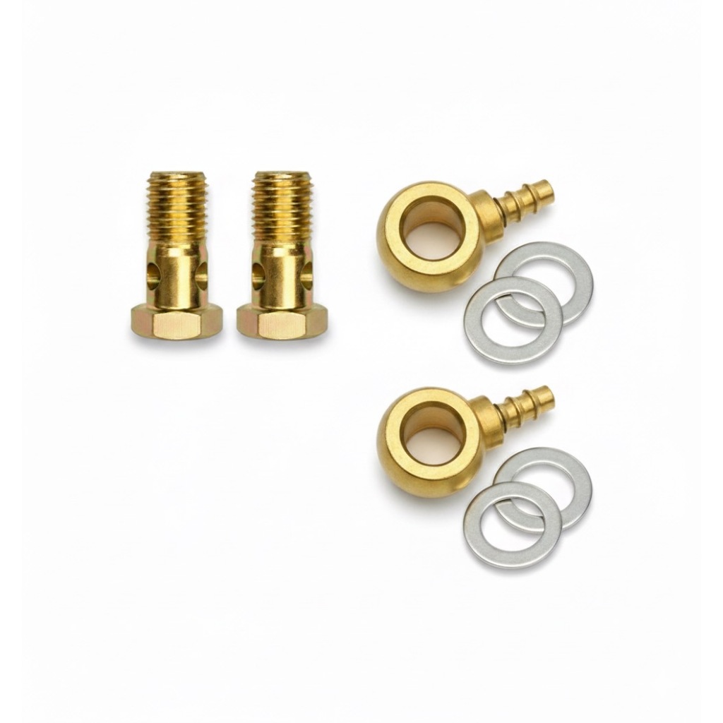 Kit Parafuso Oco 16mm Olhal Banjo X Tubo Nylon 6x4mm