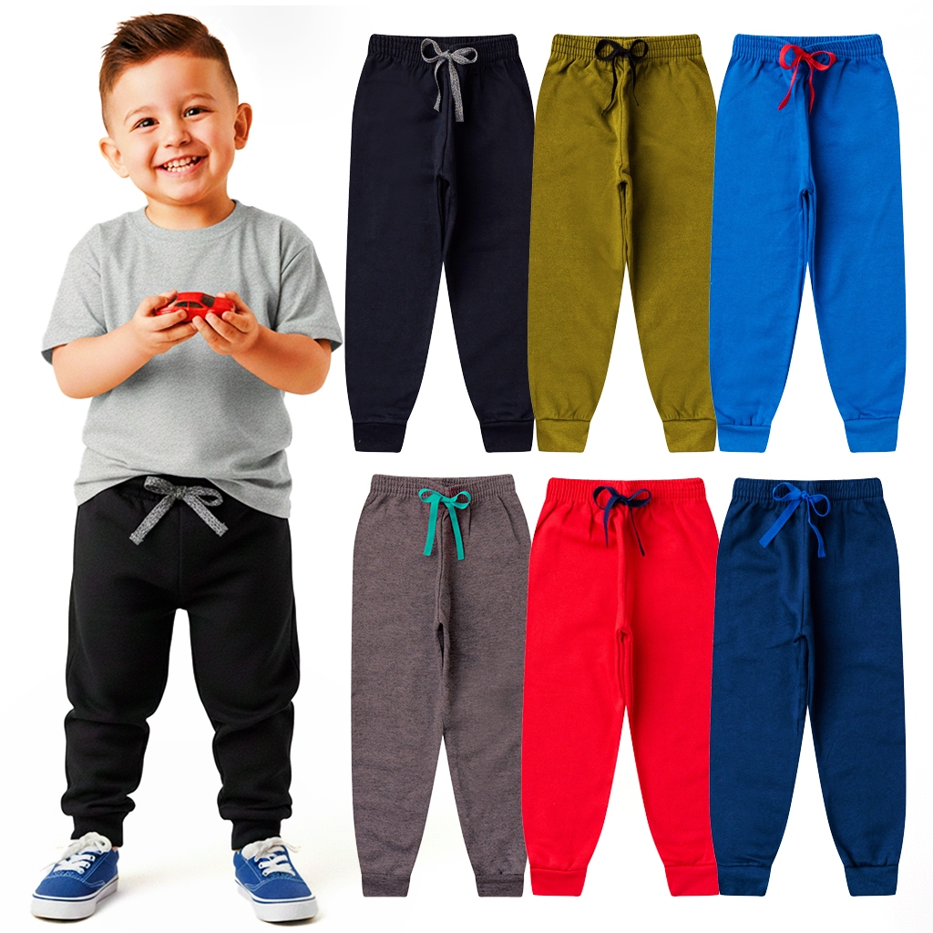 Calça Moletom Kit 3 Peças Infantil Masculina Inverno Peluciado Menino