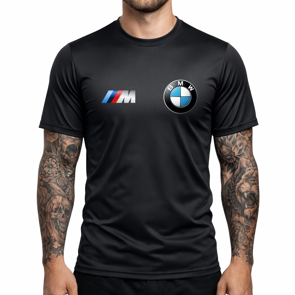 Camisa Camiseta Masculina BMW 01 Dry Fit Treino Academia Esporte Corrida Futebol Crossfit