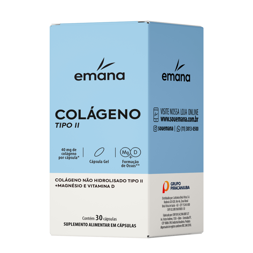 Emana Colágeno Tipo 2 30 Capsulas em Oferta na Shopee