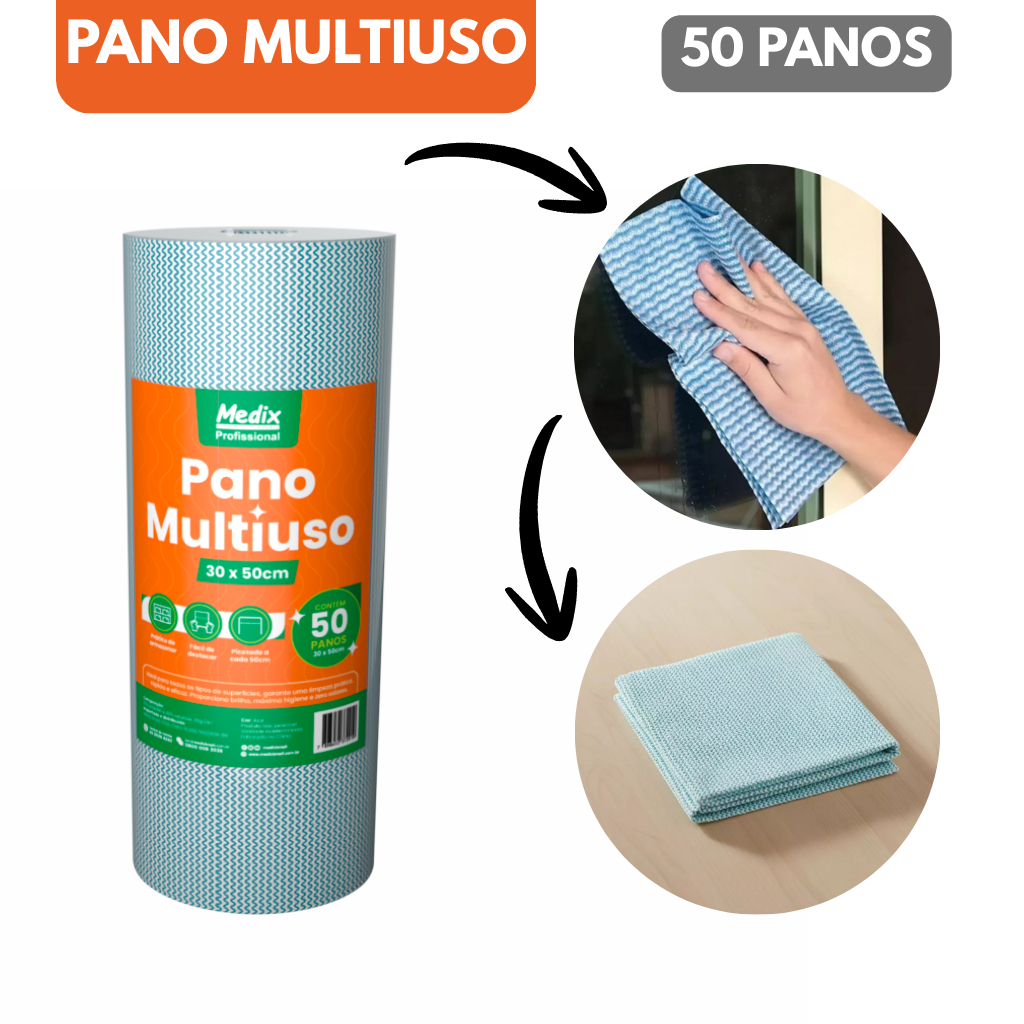 Kit 50 Pano de Limpeza Flanela Lavável Reutilizável Secagem Multiuso Tipo Rolo Paninhos Limpa tudo em Oferta na Shopee