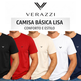 Kit 5 Camisetas Verazzi Masculina 100% Algodão em Oferta na Shopee