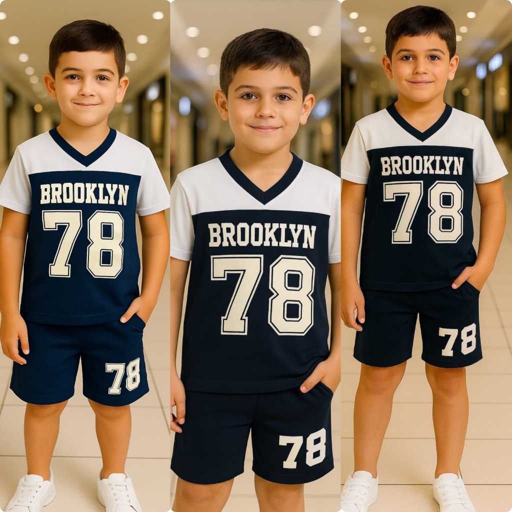 Conjunto Masculino Infantil e Juvenil 2 peças Blusa e Short