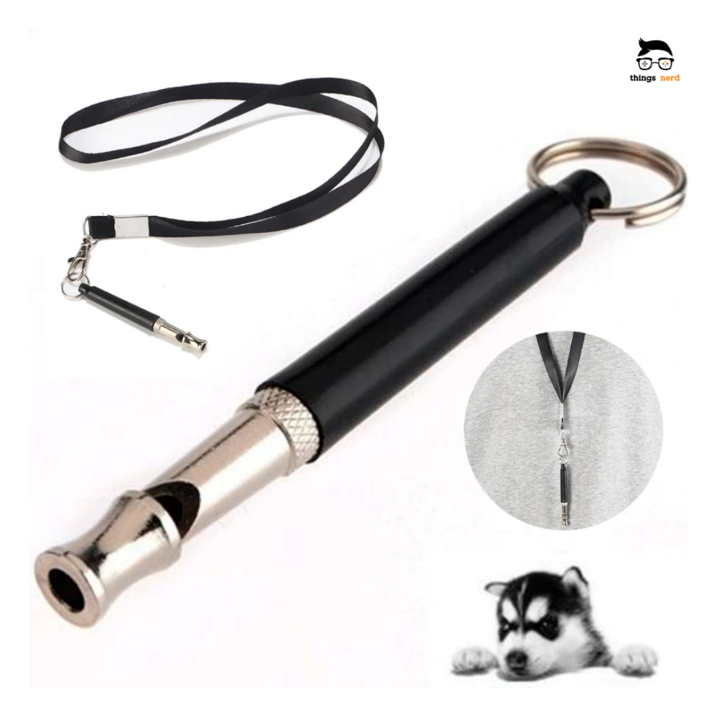 Apito De Metal Ultrassônico Regulagem Adestramento Cães Treinamento Cachorro Pet C/ Cordão Pescoço