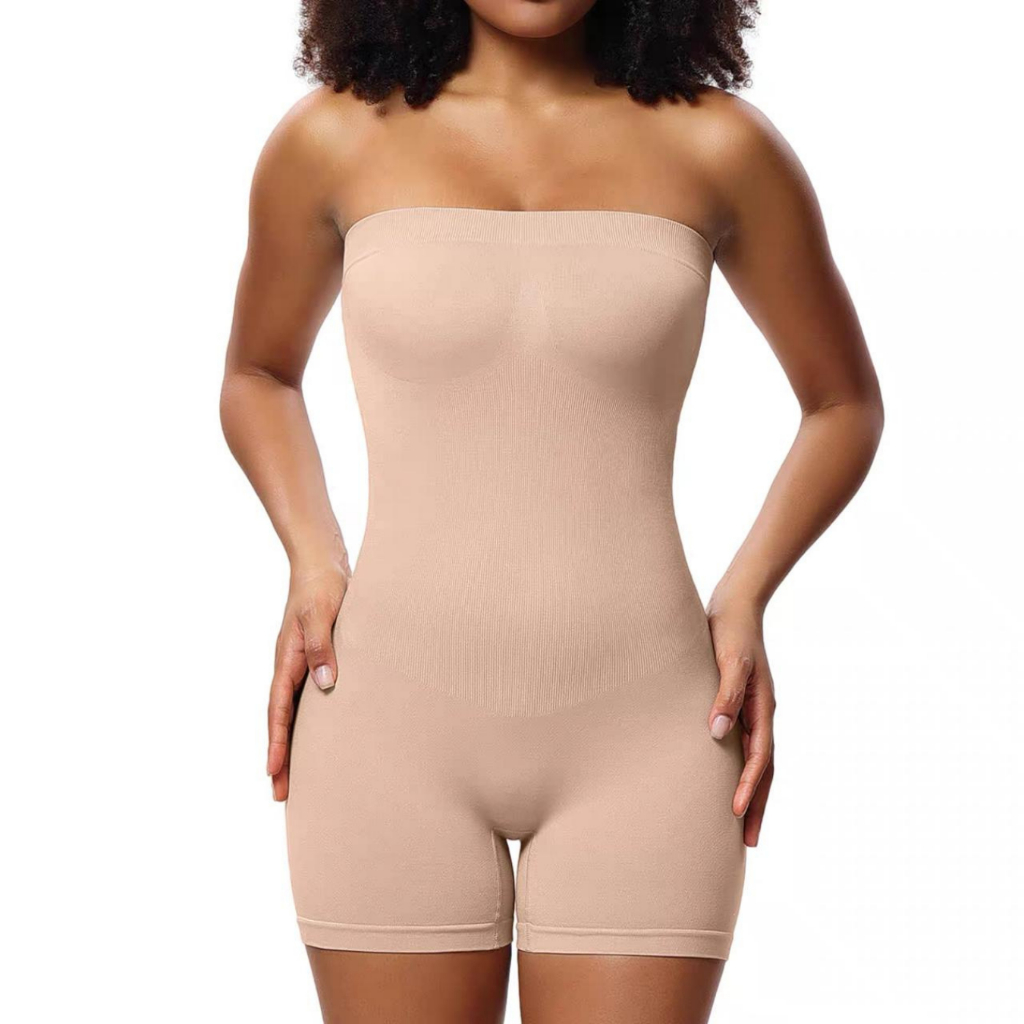 Macaquinho Cinta Body Modelador Tomara Que Caia Sem Bojo Empina Bumbum