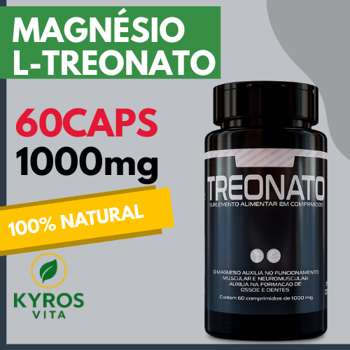 Suplemento de Magnésio L-Treonato 1000mg - 60 Comprimidos em Oferta na Shopee