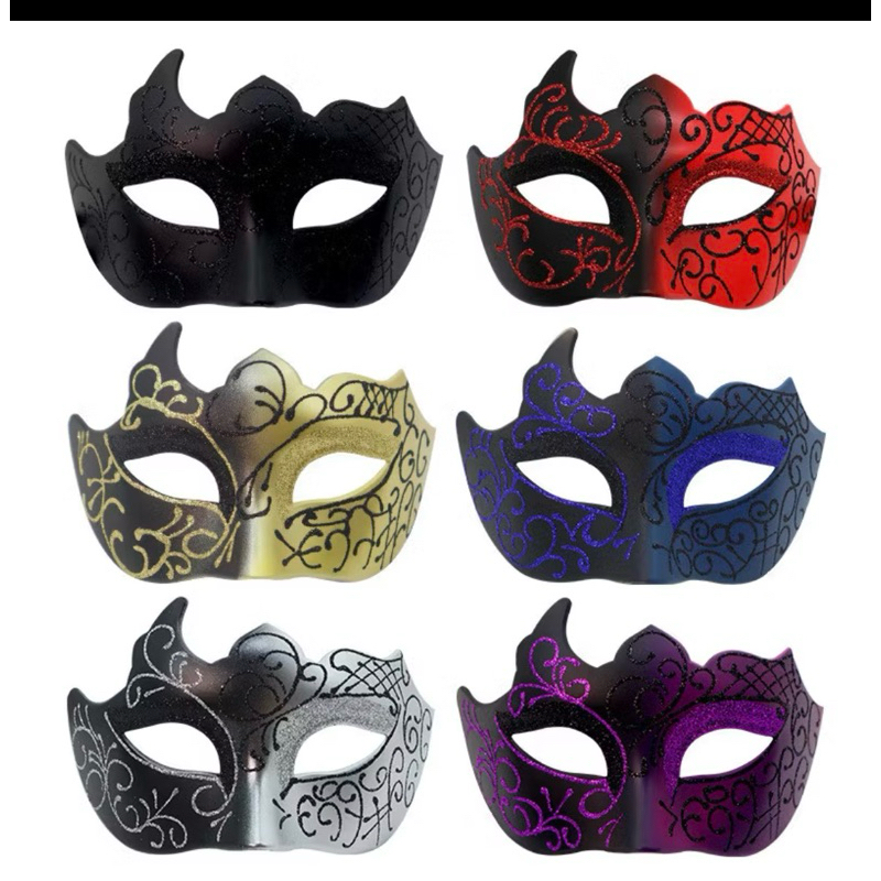 Máscara de Carnaval Look Carnaval Unissex Meia Face Máscara de Carnaval Halloween Bar