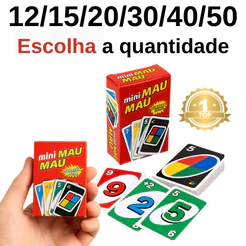 KIT 12/15/20/30/40/50 Lembrancinha MINI JOGO DE CARTAS MINI MAU LEMBRANCINHAS Uno festa junina