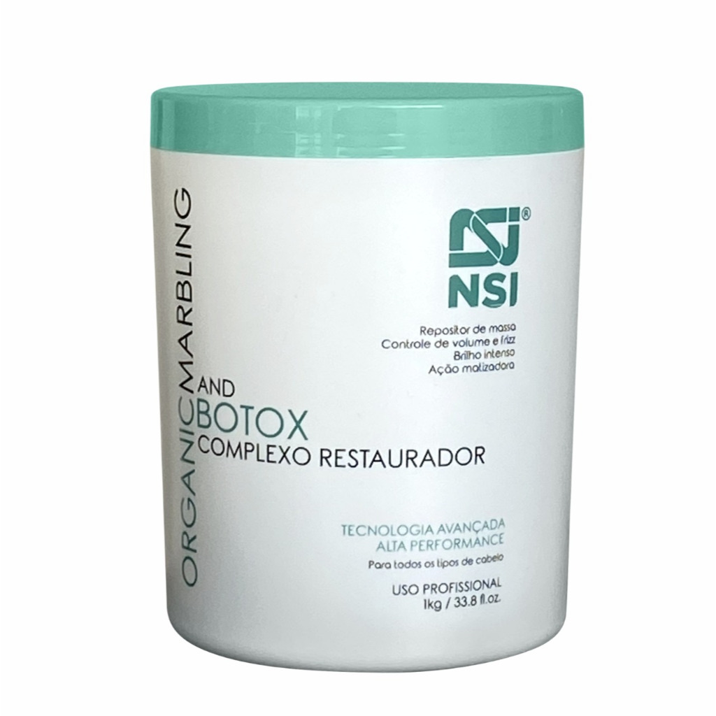 Botox Capilar Orgânico 1KG Profissional Btox Alinhamento Sem Formol Zero Frizz Repositor de Massa
