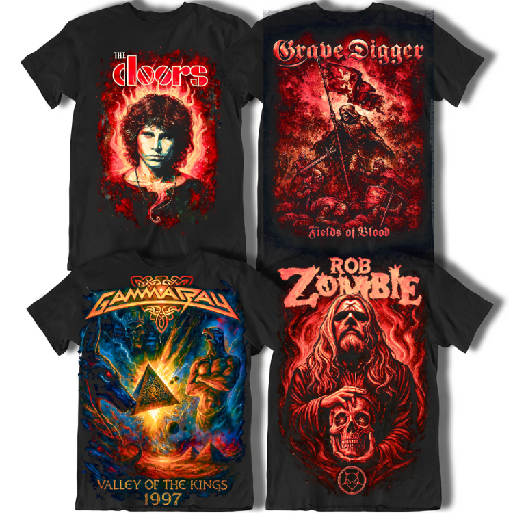 Camiseta Diversas EstampaS Unissex Banda Rock AC/DC Nirvana Kiss Iron Maiden Lançamento 2026