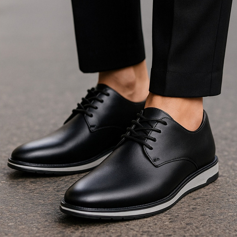 Sapato Masculino Social Derby Oxford Moderno Confortável e Elegante para Trabalho e Eventos
