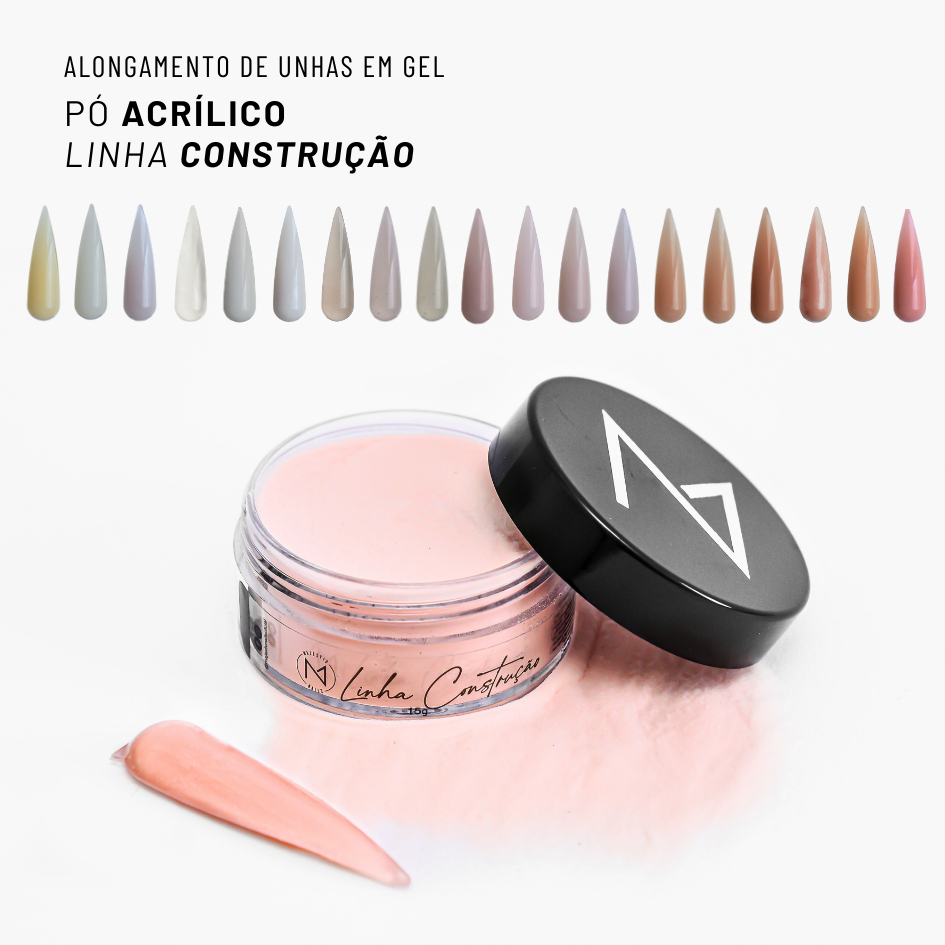 PÓ ACRÍLICO CONSTRUÇÃO (13 cores) Alongamento de Unha, Pérola estável 15g/40g/120g Majestic Nails em Oferta na Shopee