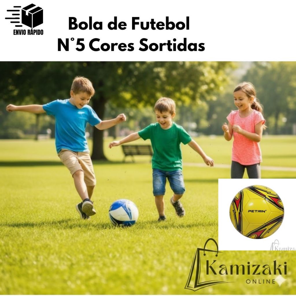 Bola de Futebol Campo Nº 5 Oficial para Treino e Lazer Adulto e Infantil ideal para Gramado Areia e Quadra Resistente