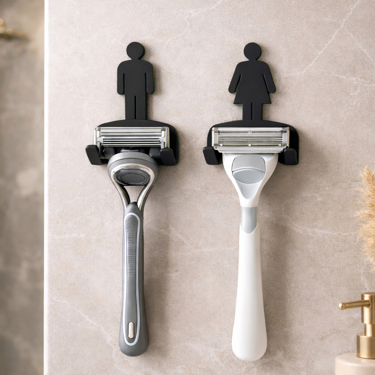 Suporte Lâmina de Barbear Banheiro Gillete Prestobarba Organizador Masculino Feminino
