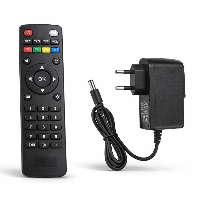 Kit Controle Universal Para Smart Box TV + Fonte Universal Para Smart Box TV