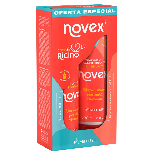 Kit Shampoo E Condicionador Novex Doctor Rícino 300ml