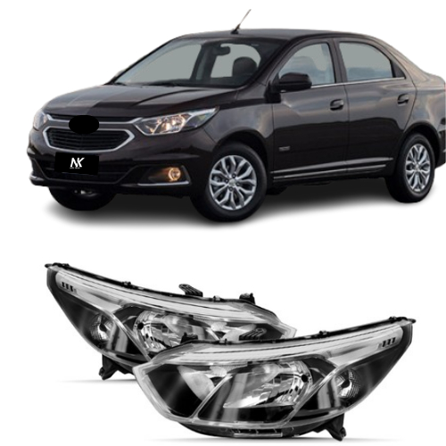Par/Un Farol Dianteiro Cobalt 2016 2017 2018 2019 2020 Manual Farolete 1ªLinha Novo