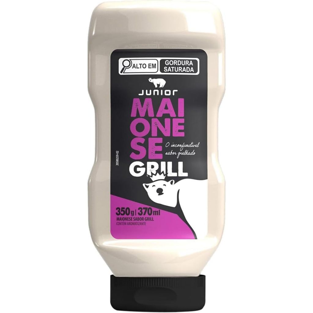 Maionese Grill Junior 350g - Sabor Defumado Cremoso com Válvula Higiênica