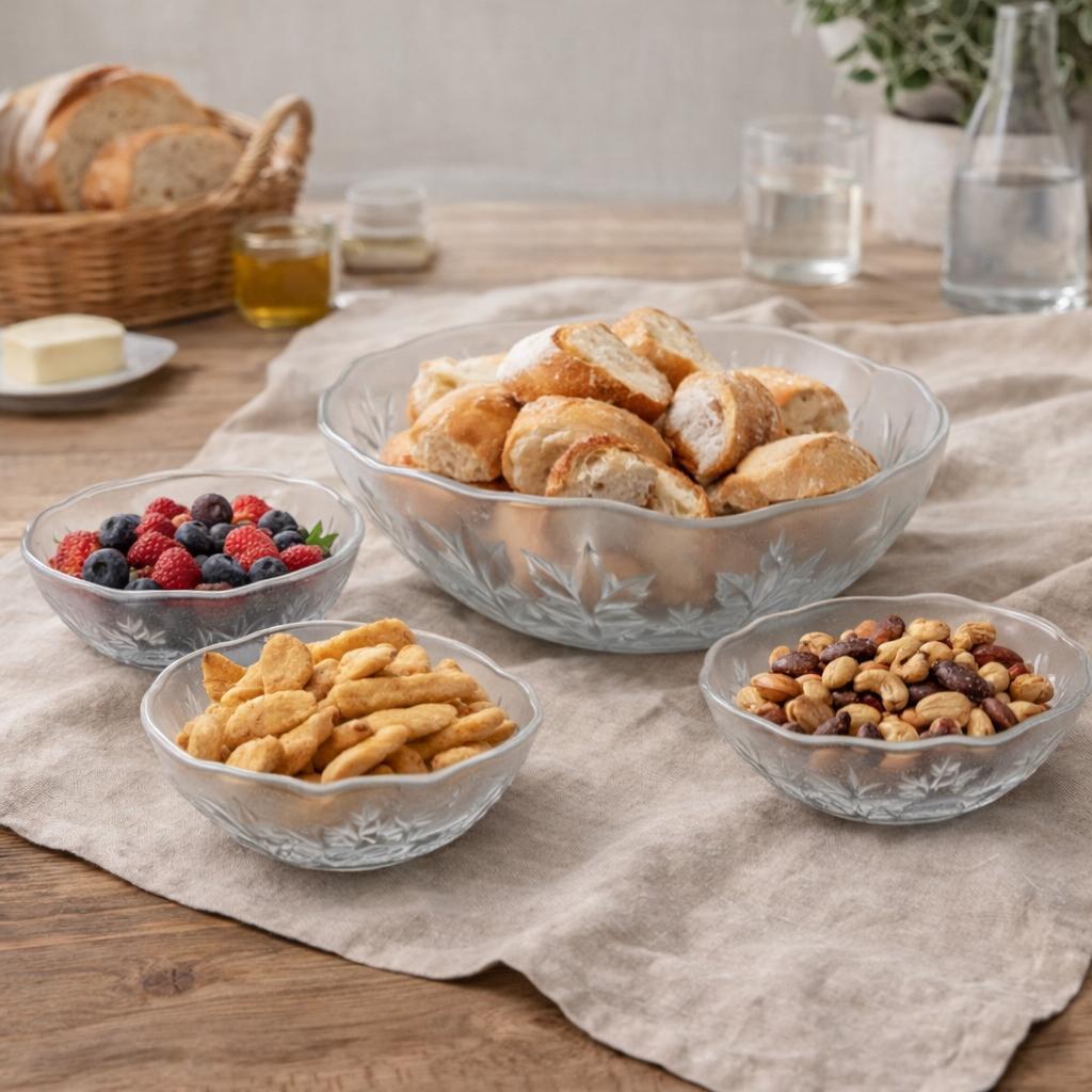 Conjunto Bowls em Vidro Rose - 7 Peças em Oferta na Shopee