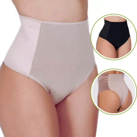 Kit 2 Calcinha Cinta Modeladora Cintura alta Com Alta Compreensão Pós Parto Aperta Barriga Lingerie