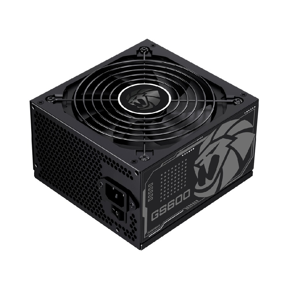 Fonte Gamer Gamemax GS600 80 Plus White 600W Com PFC - Preto