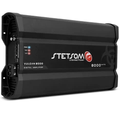 Módulo Automotivo Stetsom Vulcan 8000 8000W RMS Som Automotivo Digital 1 ou 2 Ohms