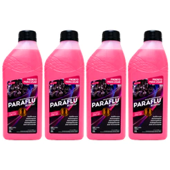 Kit 4 Aditivos Radiador Paraflu Rosa Orgânico Pronto Uso