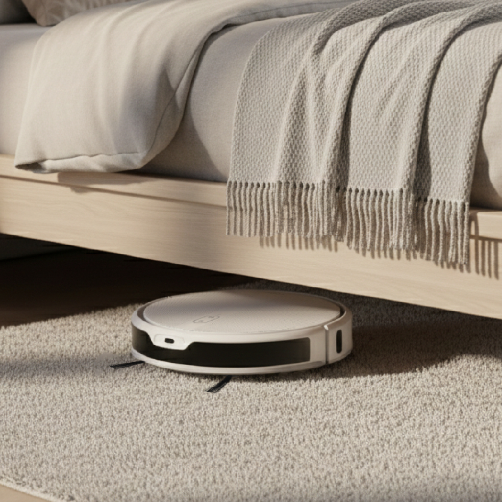 Robô Aspirador - Ropo Laser Slim, ultrafino 7,6cm, mapeamento Laser, Passa pano com MOP