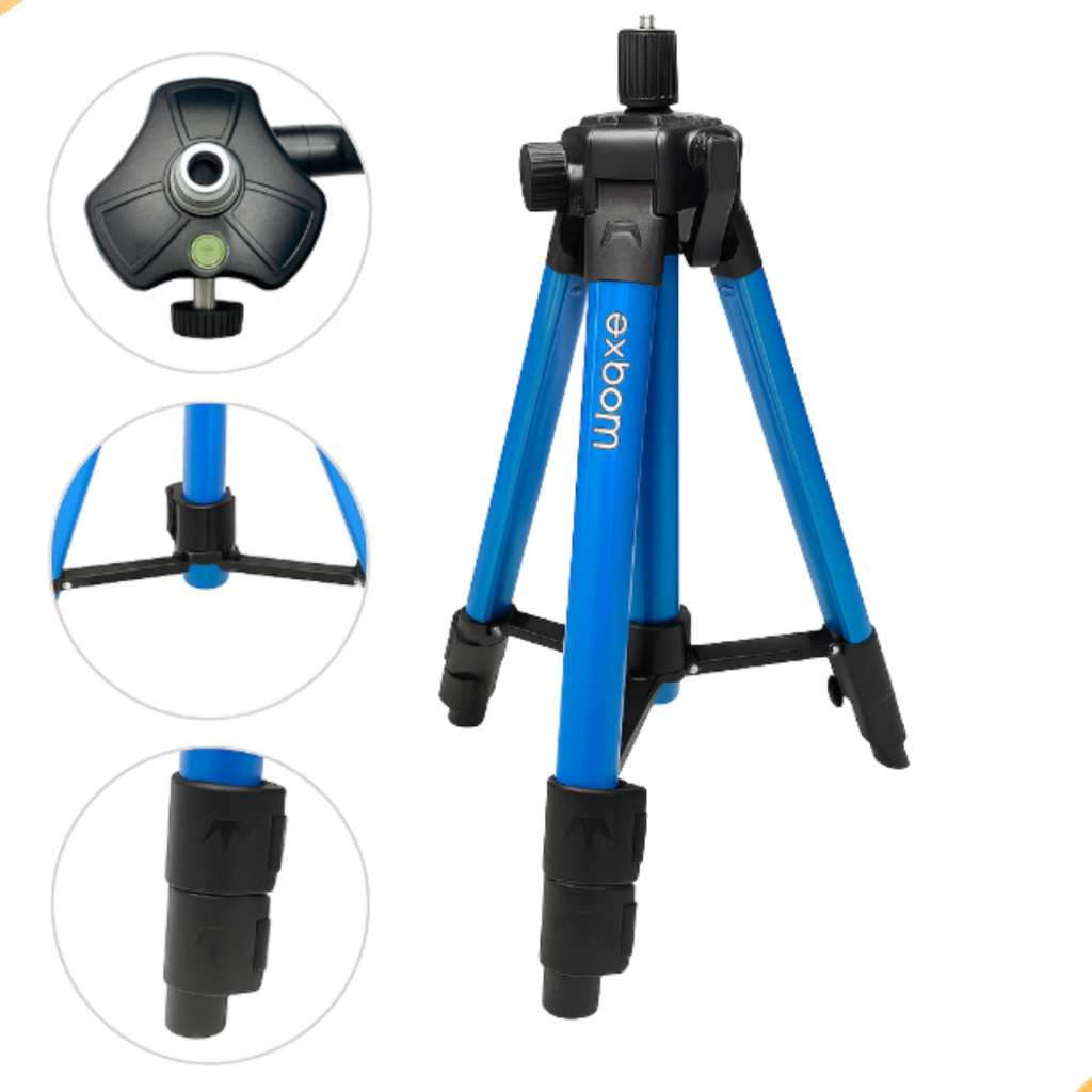 Tripé Telescópico Profissional com Manivela | Alumínio Reforçado, Altura Ajustável