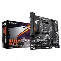 Placa Mãe Gigabyte B550M Aorus Elite AM4 4xDDR4 Chipset B550 mATX