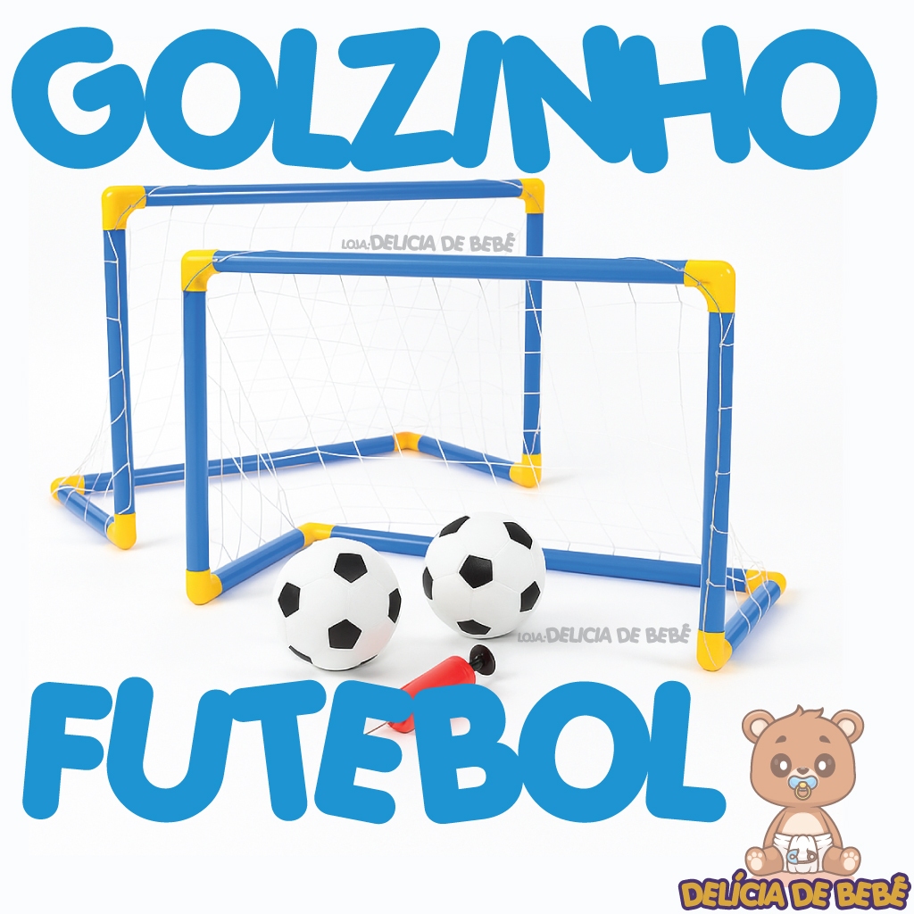 KIT Mini Trave Golzinho com Bola + Rede + Bomba de Encher P/Menino(a)Trave Golzinho Futebol Infantil em Oferta na Shopee