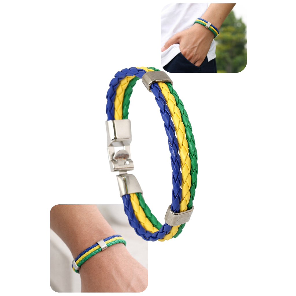 Pulseira Brasil Copa Do Mundo 2026 | Acessório Torcedor | Cores Verde, Amarelo e Azul