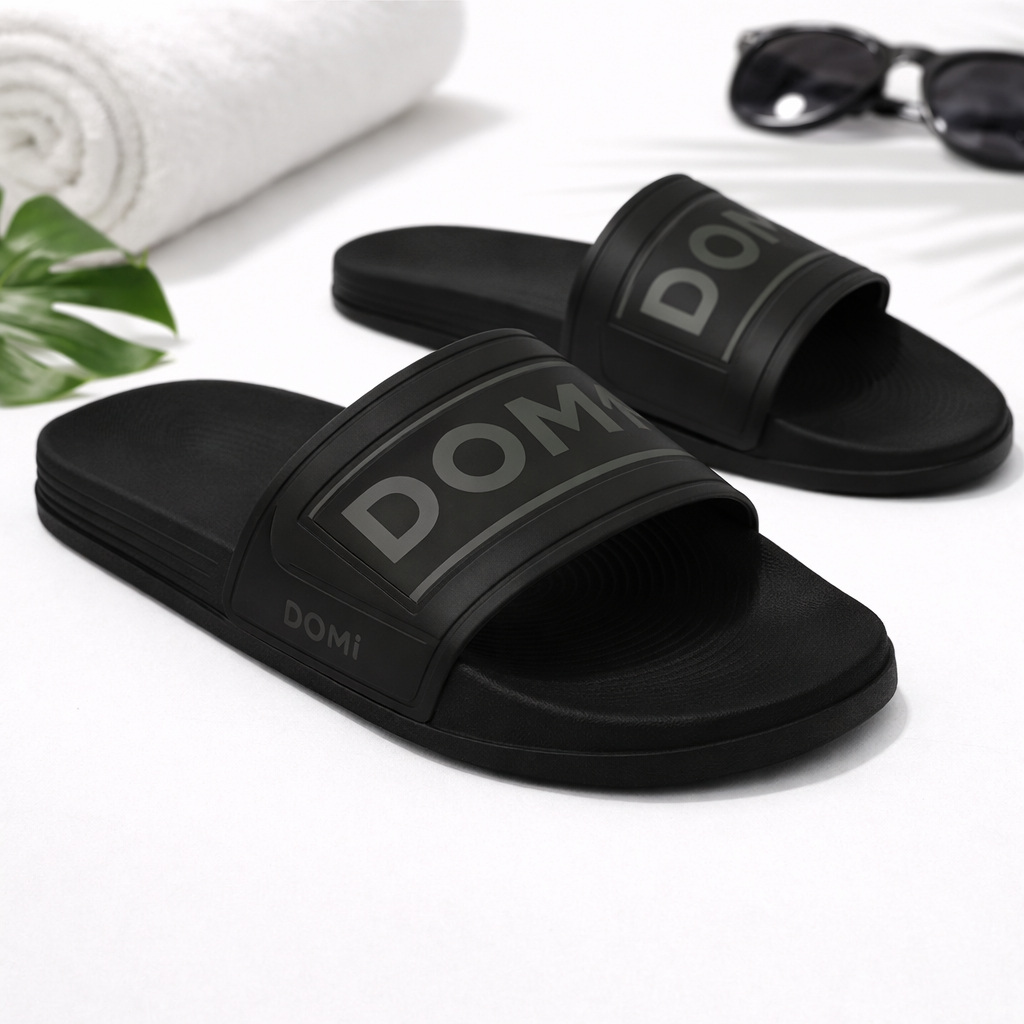 Chinelo Domi Slide Confortável Unissex Leve Antiderrapante