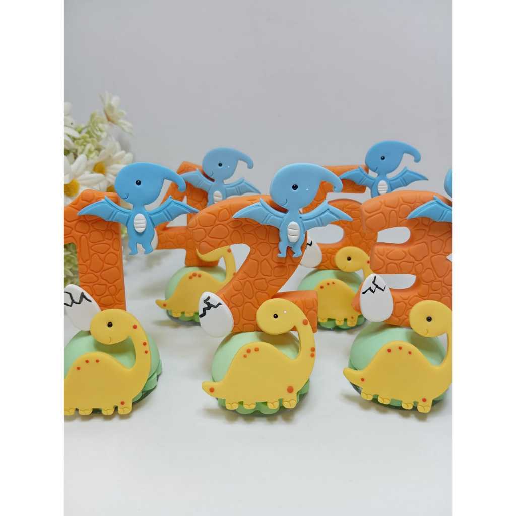 Vela de Biscuit Dino Baby - PRONTA ENTREGA