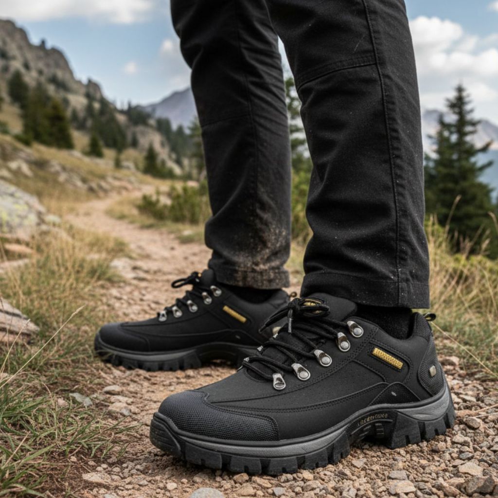 Tenis Trilha Masculino Cano Baixo Trekking Solado Tratorado Confortável Casual