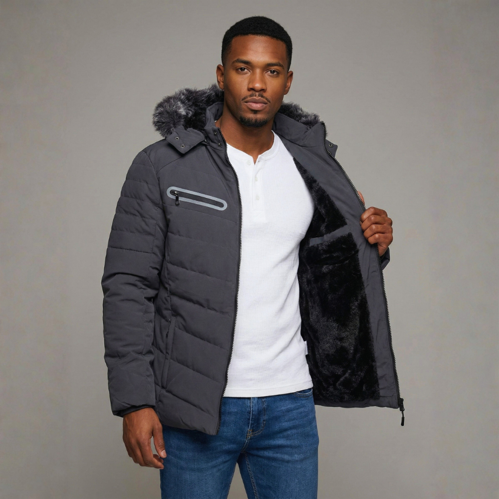 Jaqueta Bobojaco Masculino Peluciado com Capuz Removível