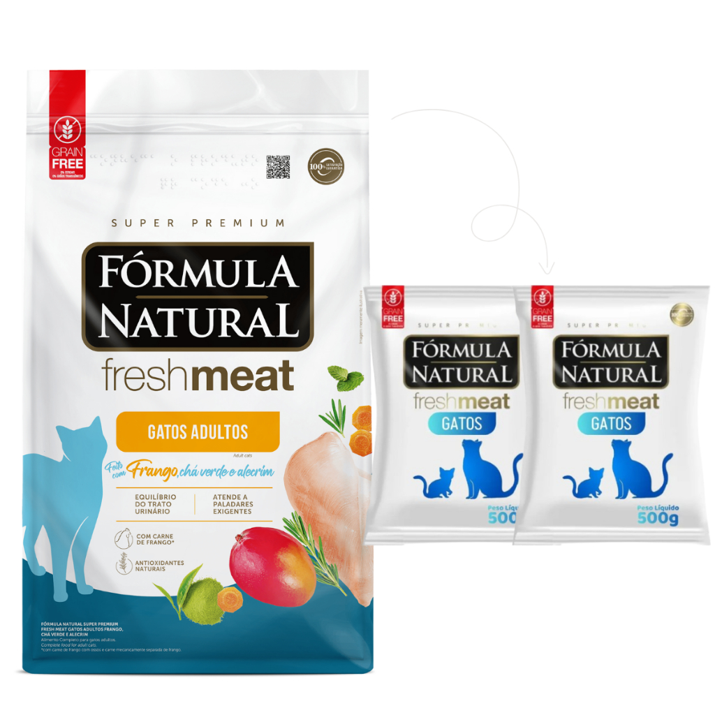 Ração Formula Natural Fresh Meat Para Gatos Adultos Frango 1kg Pct Fracionado em Oferta na Shopee