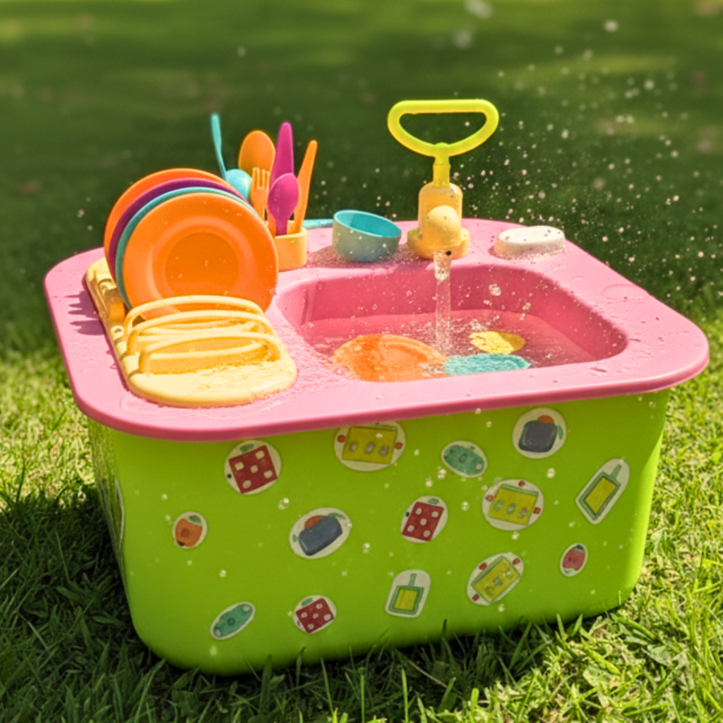 Pia De Cozinha Infantil Sai Agua Brinquedo Acqua Brink 22 Acessórios Entrega Rápida Promoç...