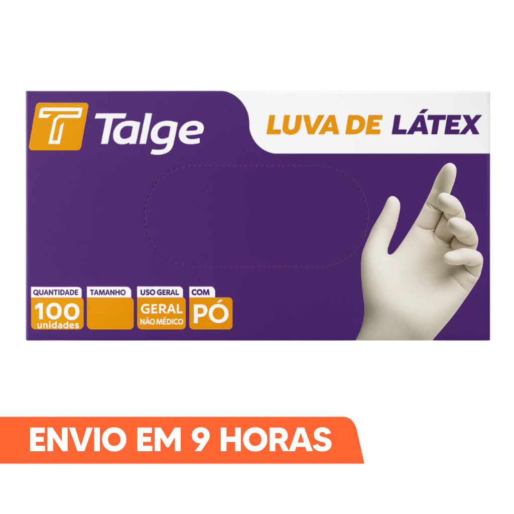 Luva de Látex Descartável Branca Com Pó 100un Talge em Oferta na Shopee