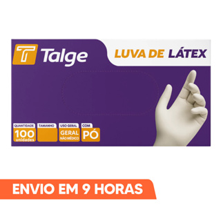 Luva de Látex Descartável Branca Com Pó 100un Talge em Oferta na Shopee