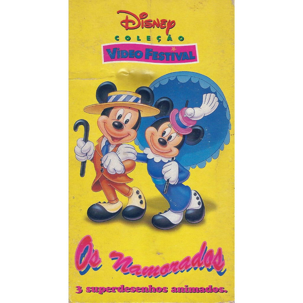 VHS Original Disney Coleção Vídeo Festival Os Namorados Nº 5 Walt Disney Mickey Mouse Minnie Pluto Animação Infantil