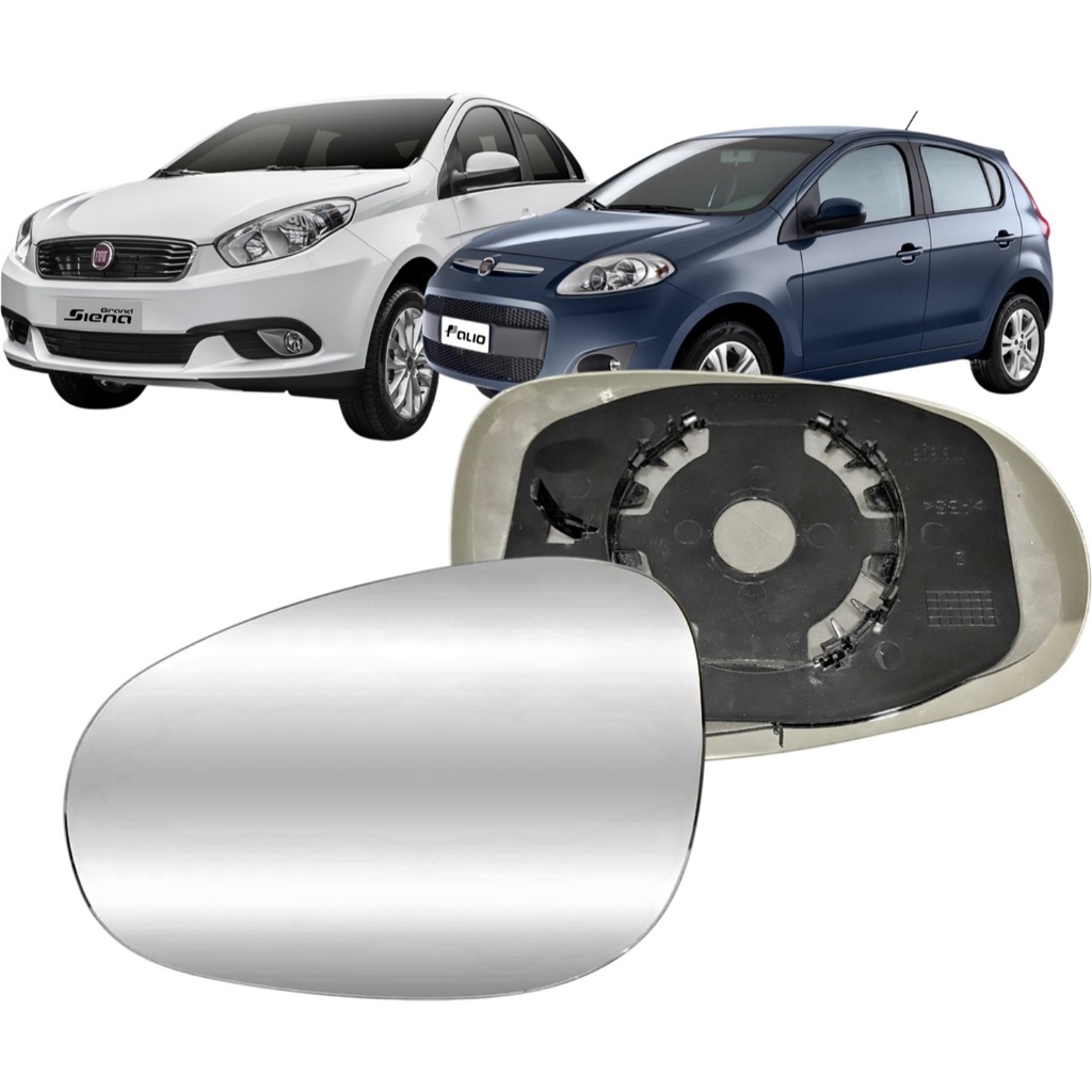 Subconjunto Lente Base Retrovisor Palio Attractive Grand Siena 2012 Até 2022