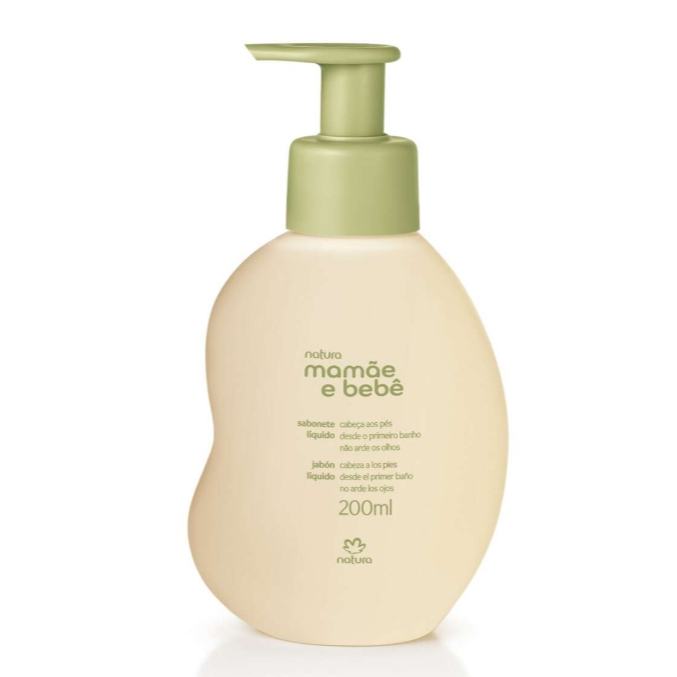 Sabonete Líquido da Cabeça Aos Pés Mamãe e Bebê Natura 200 Ml. Enxoval Bebê — R$ 51,90 em Shopee