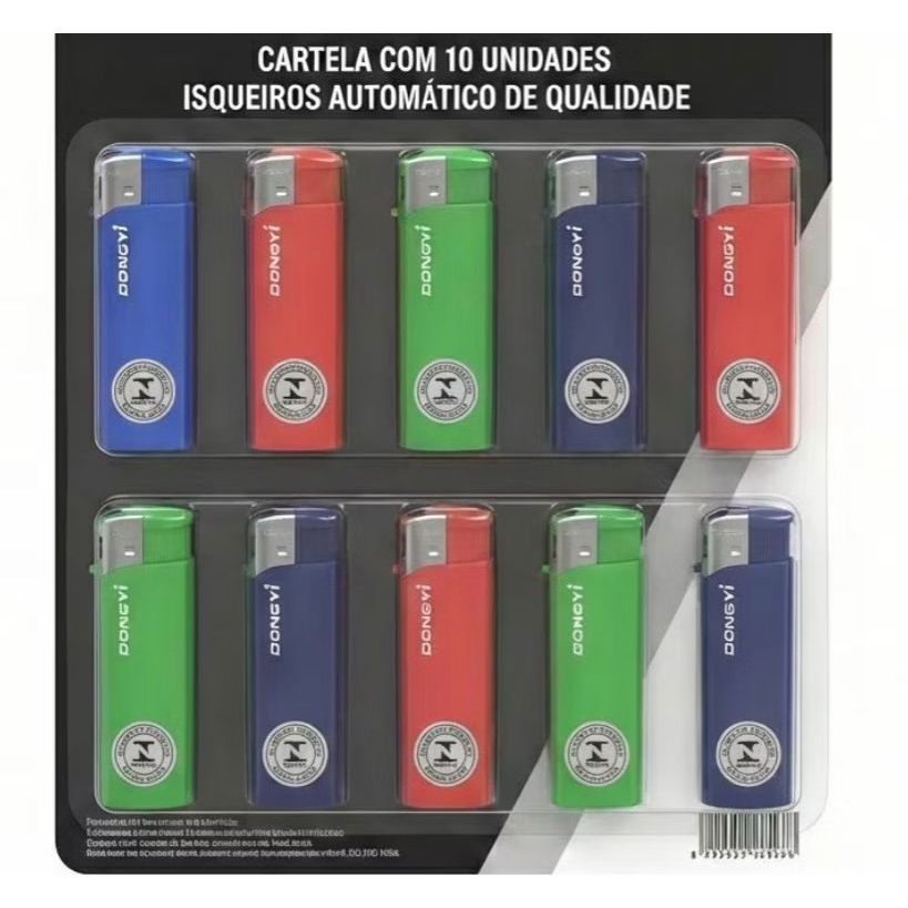 Cartela Com 10 Isqueiros Automatico Atacado (Enviado conforme politica da shopee). em Oferta na Shopee