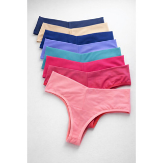 Kit 5 Calcinhas  Feminina Cós duplo Frente e Costa Estilo Asa Delta Efeito Lipo *Cores Sortidas* em Oferta na Shopee