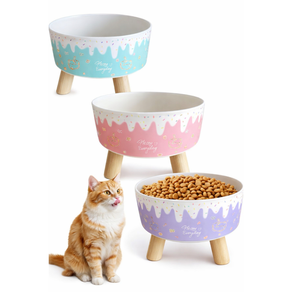 Comedouro Pote Tigela Bebedouro Elevado Cão Gato 350ml em Oferta na Shopee