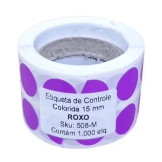 Etiqueta Adesiva Bolinha Colorida Controle Identificação Roxo 15mm 1,5cm Rolo C/1000 Unidades em Oferta na Shopee