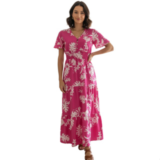 VESTIDO BOTON tamanho unico 40-46 ,tecido crepinho tem forro interno ,botao na frente funcional,con elastex na cintura em Oferta na Shopee