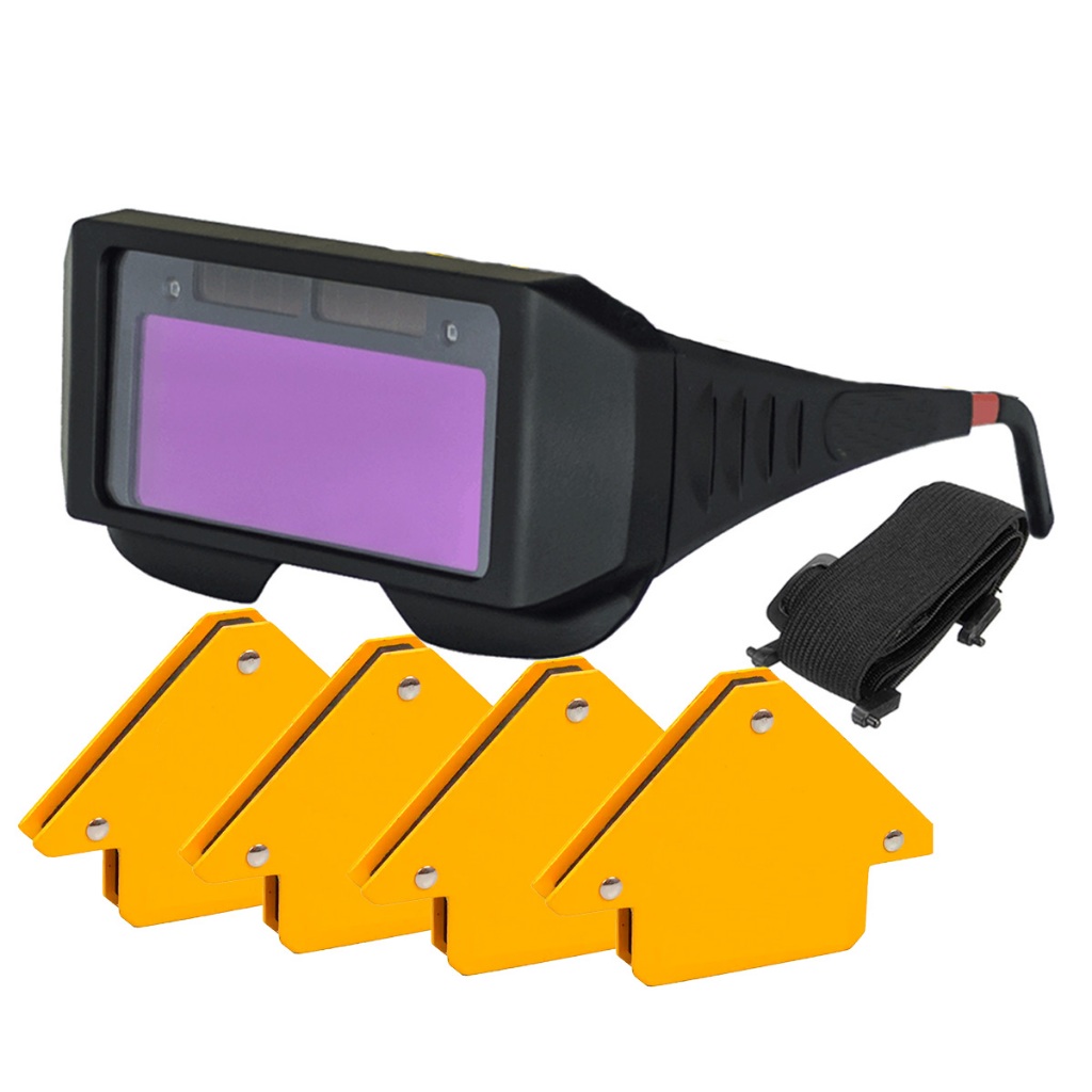 Óculos Para Soldador Escurecimento Automático + 4 Esquadros em Oferta na Shopee